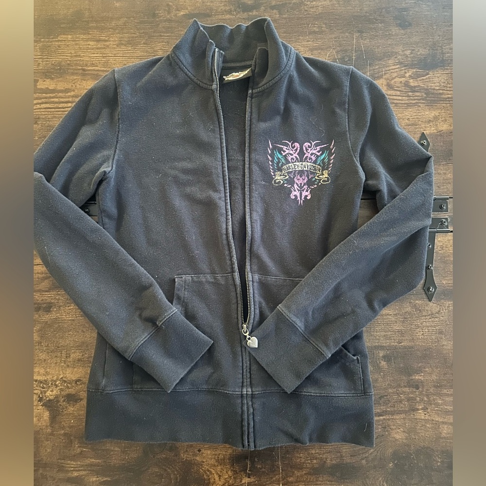 Vintage Harley-Davidson Black zip up